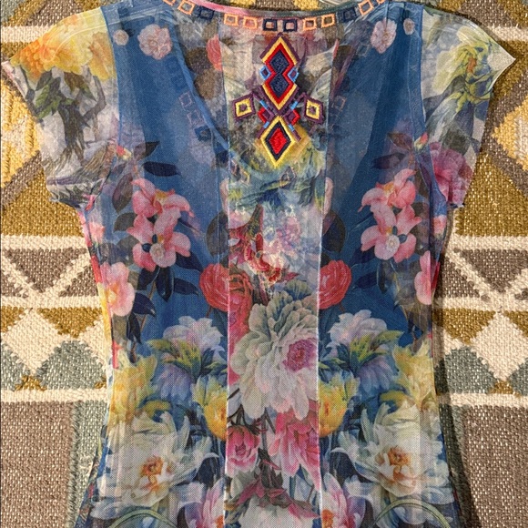 Johnny Was Multicolor Floral Maxi Dress - Picture 9 of 11